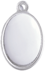 Saténový prívesok s fotografiou na porceláne