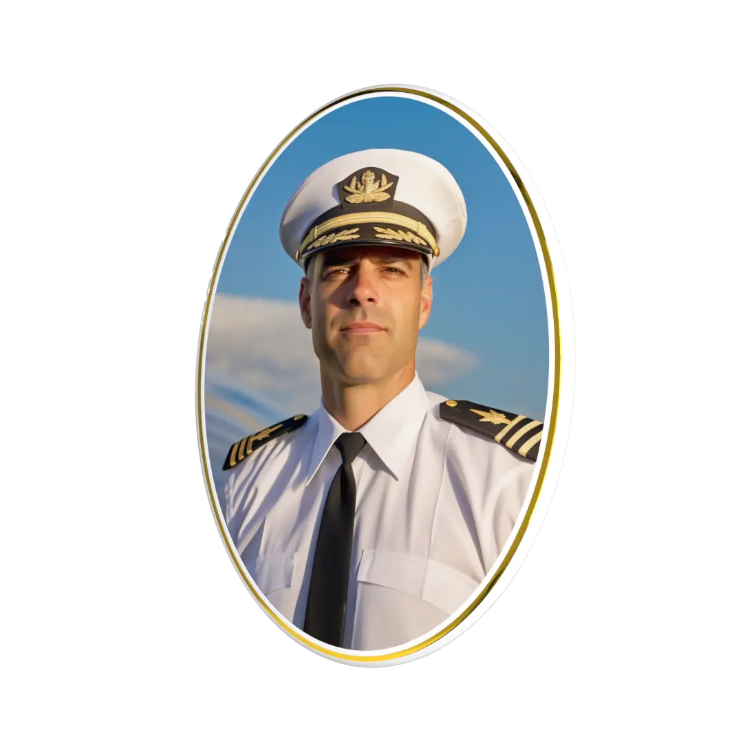 Fotografia na oválnom porceláne v zlatom ráme